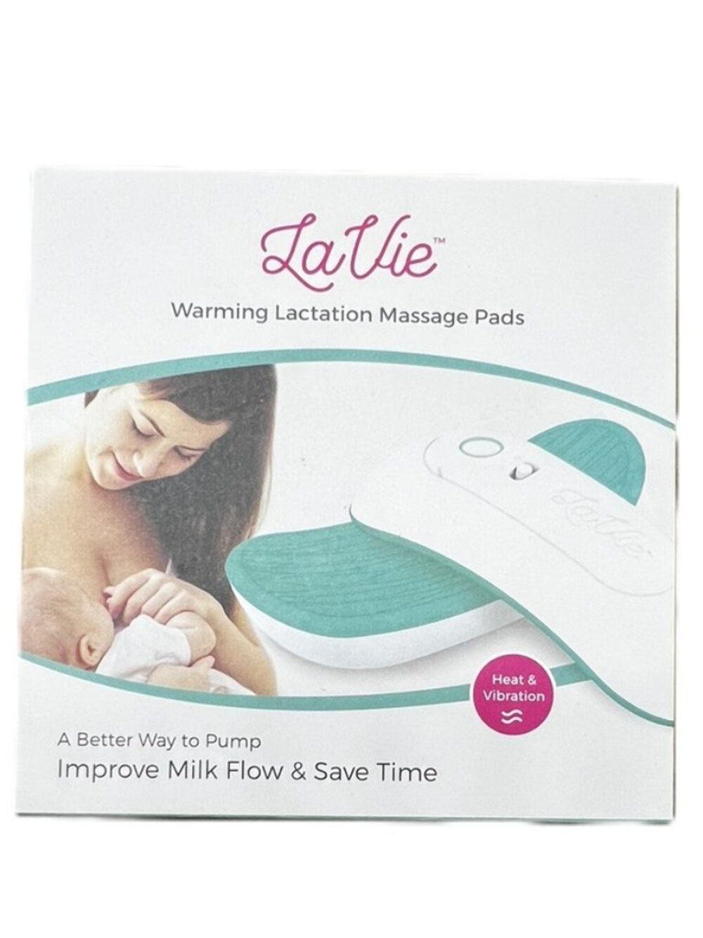 LaVie Warming Lactation Massage Pads Heat & Vibration Improves Milk Flow